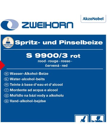 Spritz-und Pinselbeize rot S 9900/3 1 ltr - Zweihorn